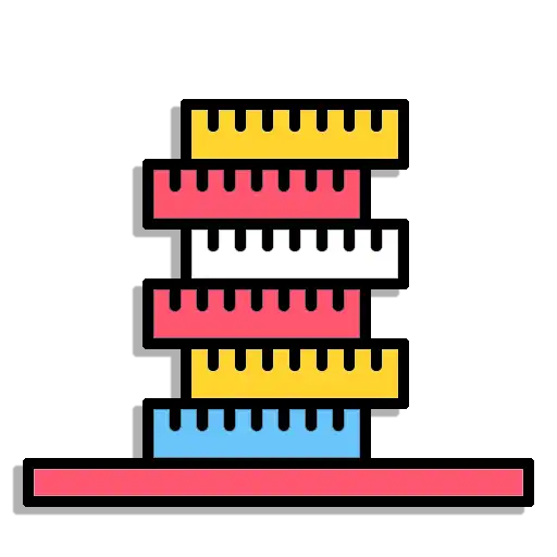 colored rectangles stacked
