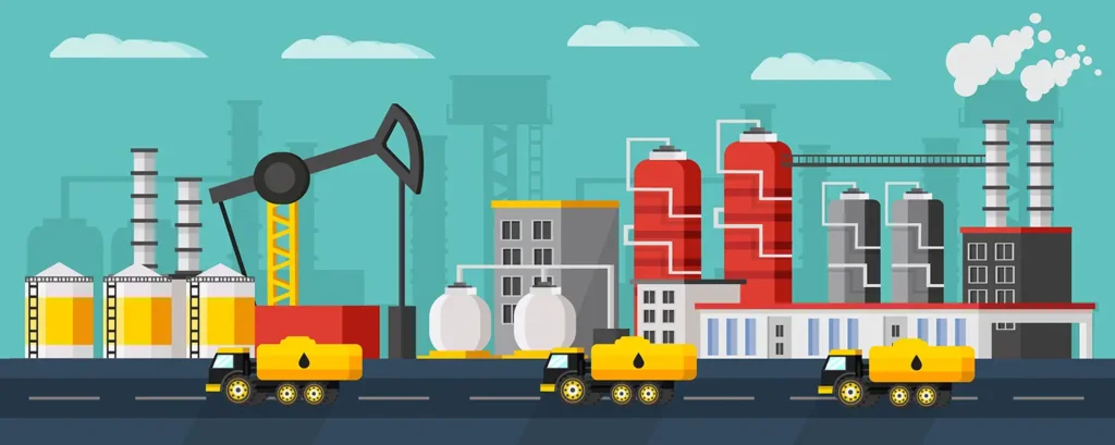 oil and gas industry illustration