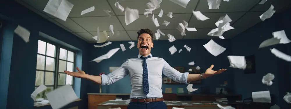 real estate documents flying