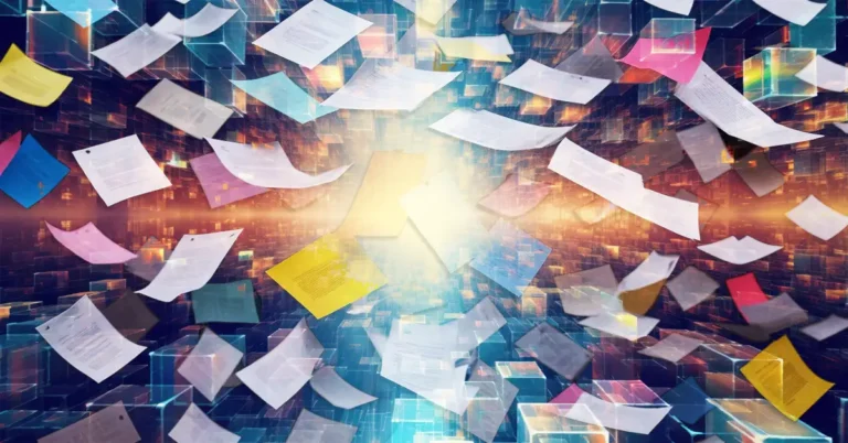 Digital Transformation Document Management Illustration