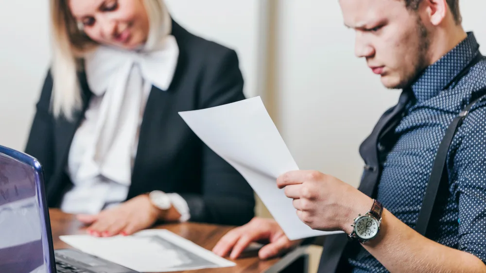 Legal professional starting a contract generation process manually